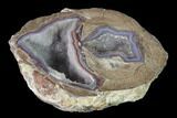 Crystal Filled Dugway Geode (Polished Half) - Utah #141307-2